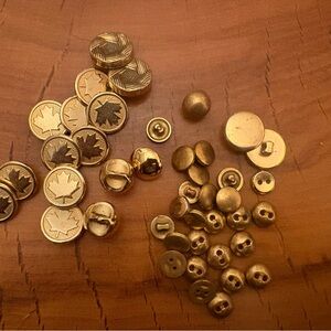 Vintage brass buttons